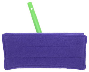 Wet Mop Pads for Swiffer Sweeper - 2 Sided Fleece & Terry Cloth - Washable Reusable by Xanitize (4-pack) (Standard, Purple, Blue, Green , Pink)